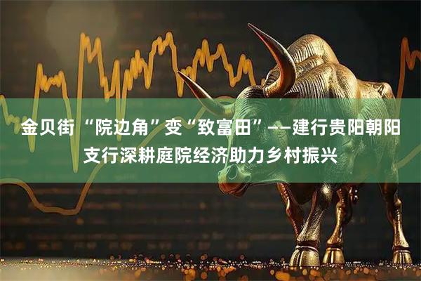 金贝街 “院边角”变“致富田”——建行贵阳朝阳支行深耕庭院经济助力乡村振兴